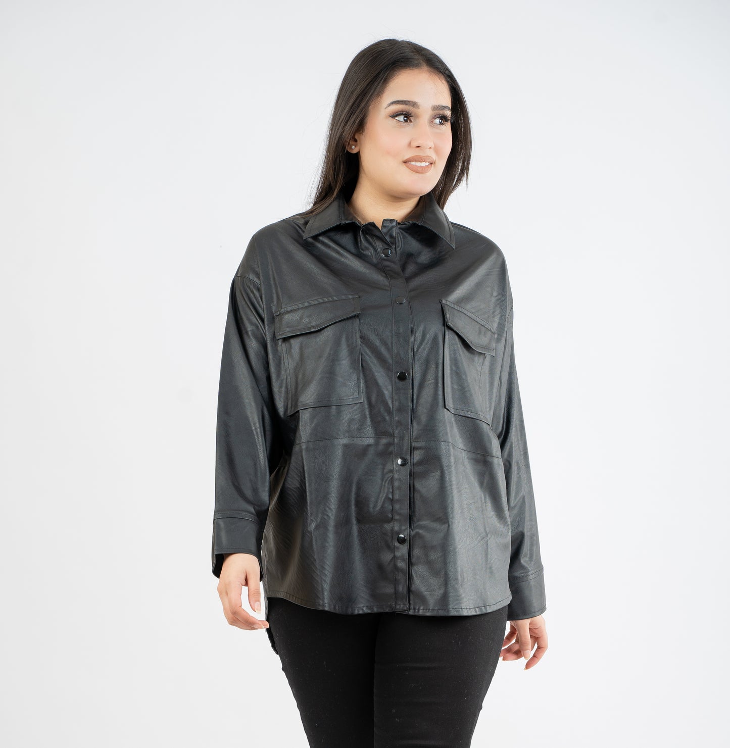 Oversized Leather Shirt