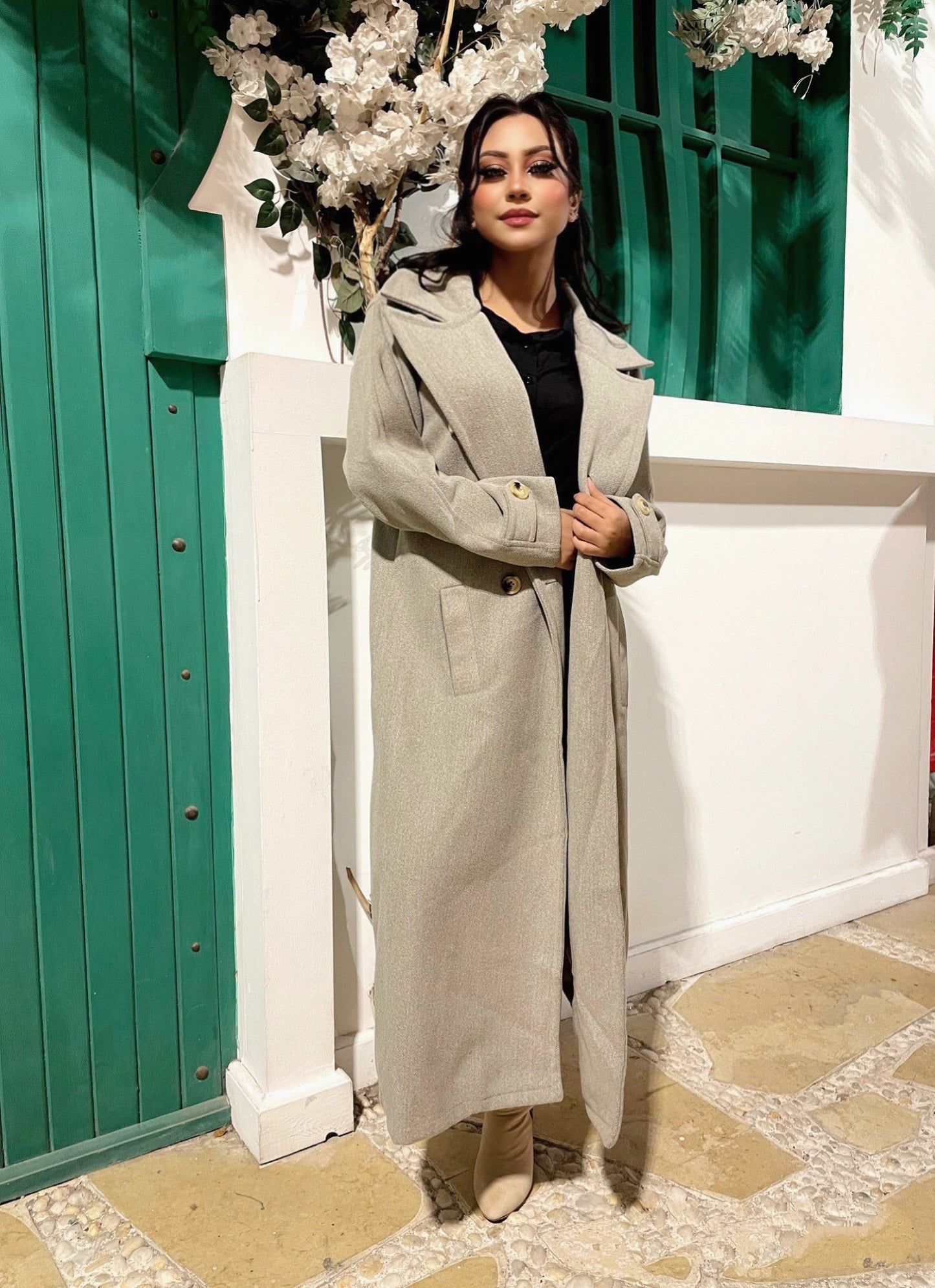 LONG  WOOL COAT OVERSIZED CROP