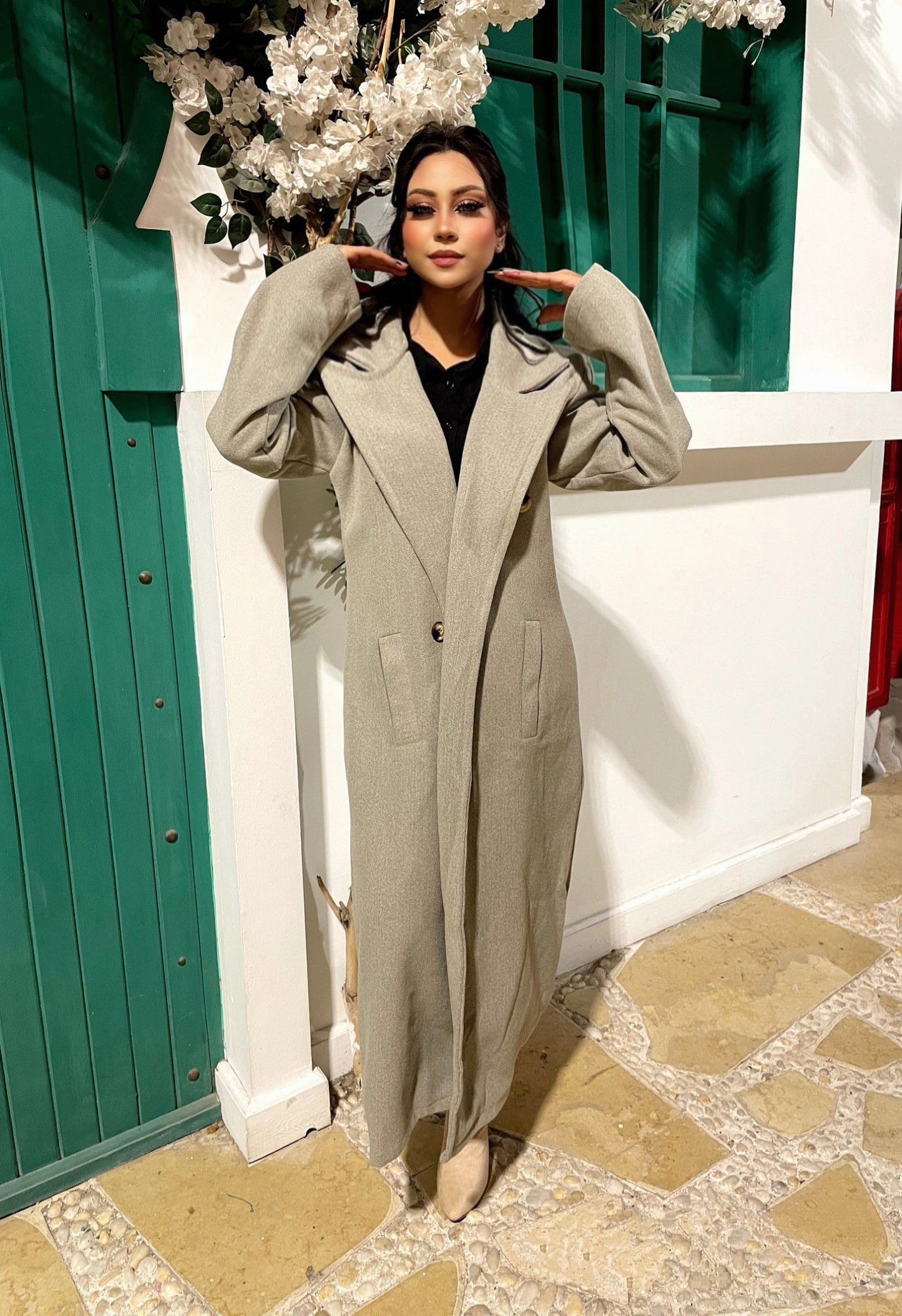 LONG  WOOL COAT OVERSIZED CROP