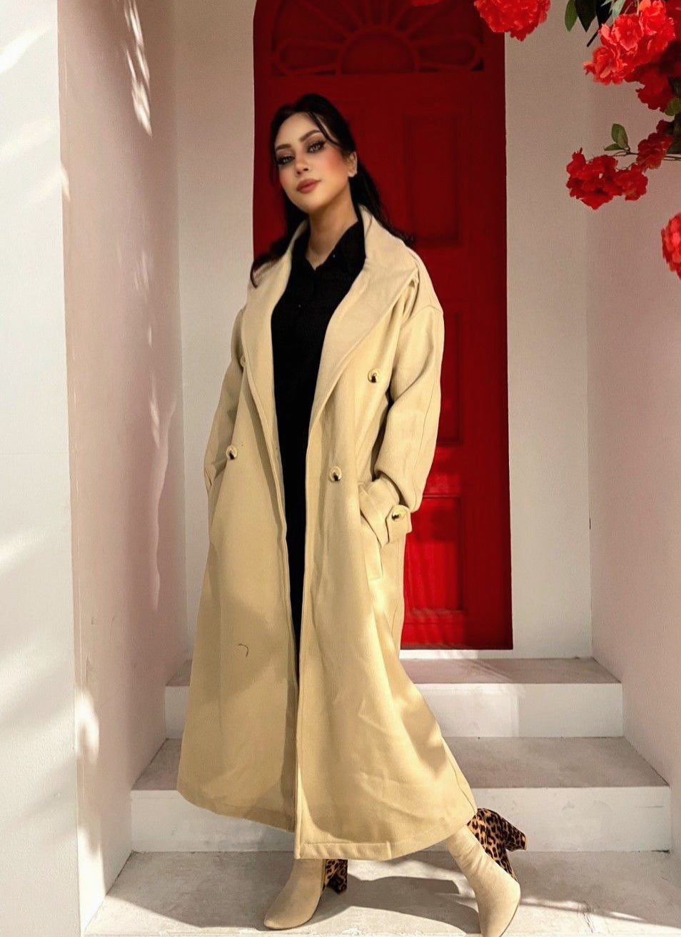 LONG  WOOL COAT OVERSIZED CROP